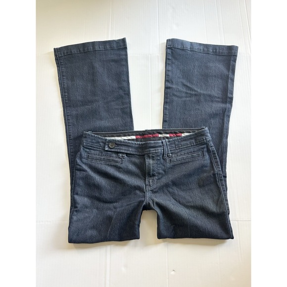 Banana Republic Pants - 2000s Low Rise Flared Jeans Button Y2K Grunge Office Siren Parisian Twee Preppy